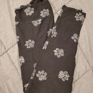 GUC LuLaRoe Leggings TC Paw Prints
